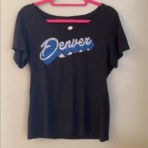 Denver t-shirt, Scoop Neck, Size Medium/Large